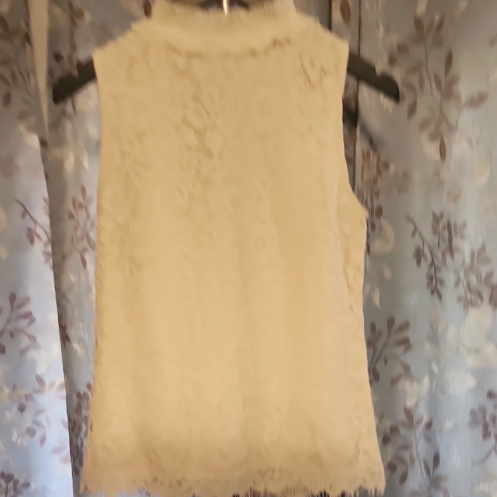 J. Crew Cream Lace Ruffle Collar Blouse - Picture 7 of 7